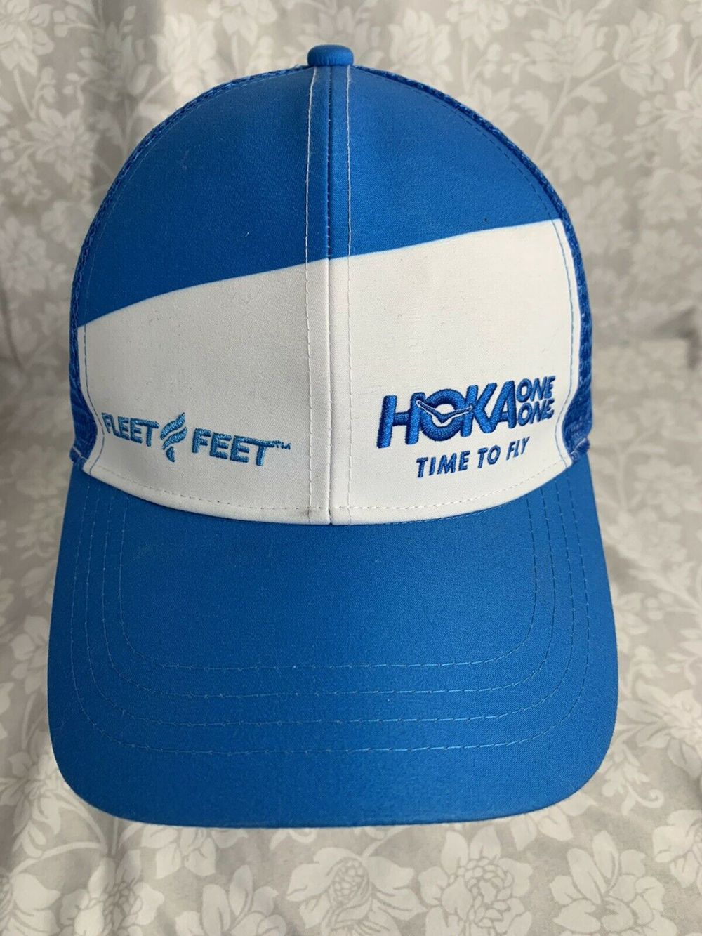 Hoka Hats NZ - Hoka One One Ultra Rare Fleet Feet Time To Fly Running Trucker Snapback (E2) Blue (JW